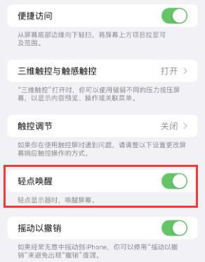 丹江口苹果授权维修站分享iPhone轻点无法唤醒怎么办 